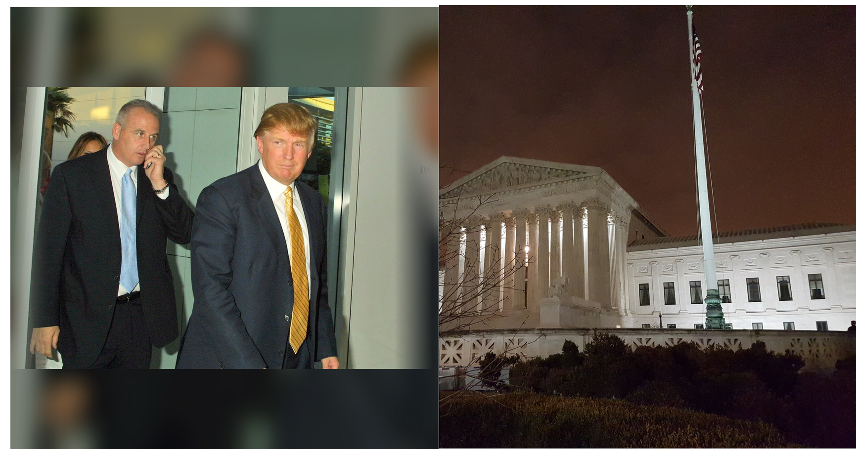 Donald Trump and Supreme Court of the United States featured editorial graphic
