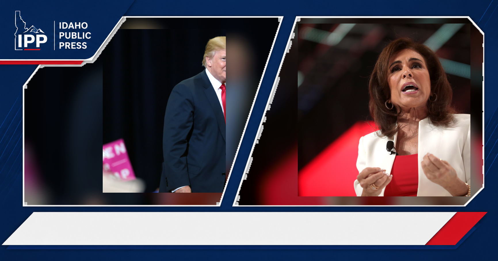 Donald Trump and Jeanine Pirro featured editorial graphic