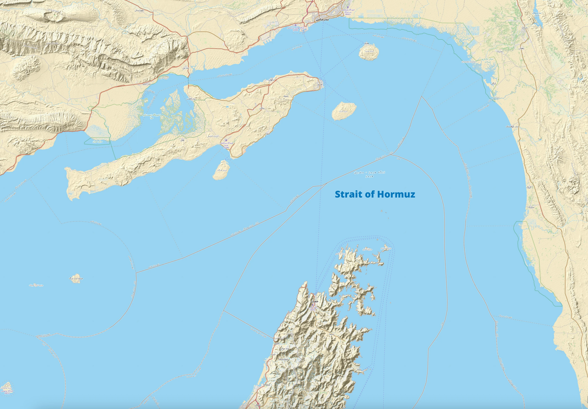 Strait of Hormuz OSM