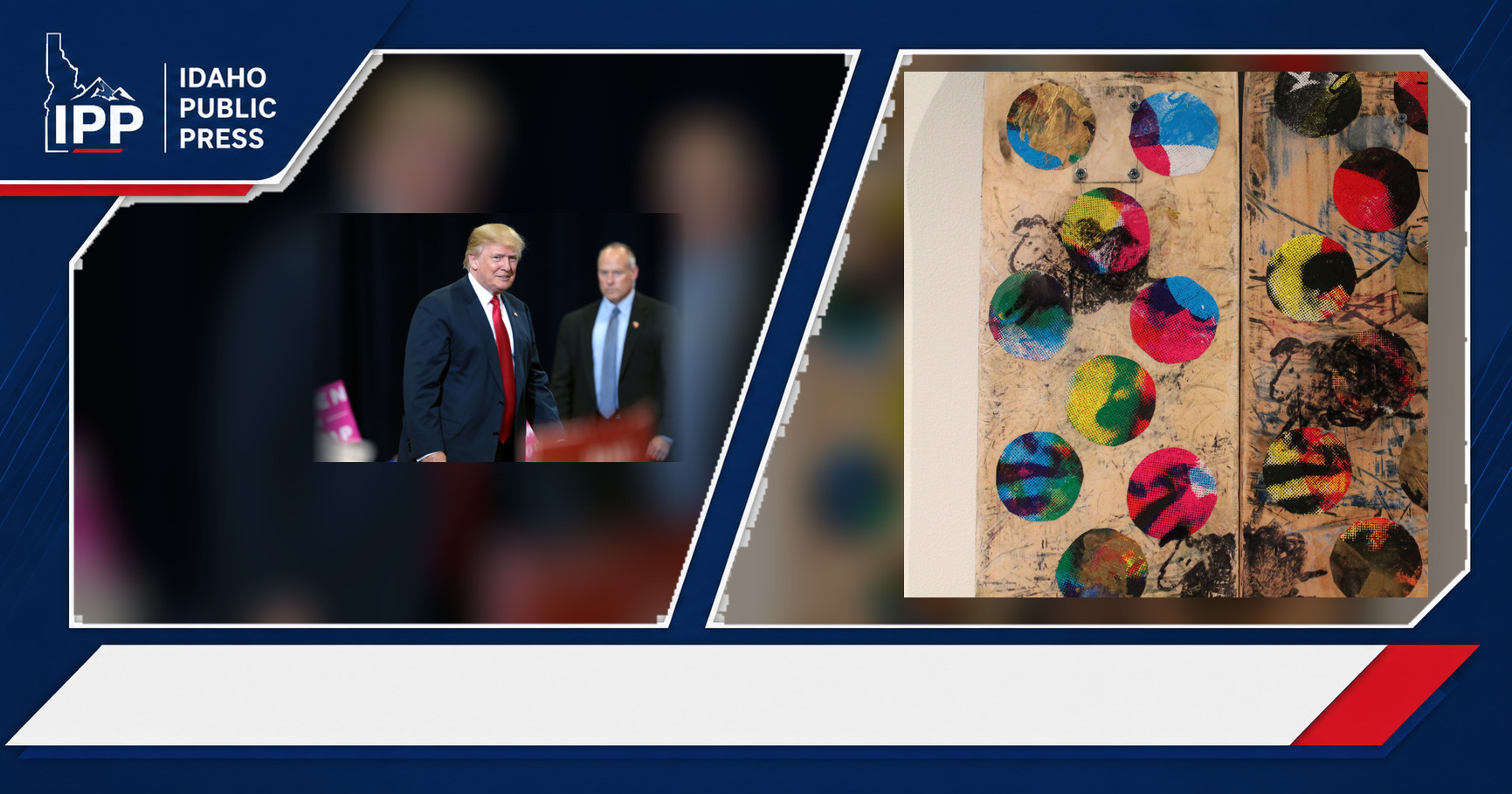 Donald Trump and John F. Kennedy Center for the Performing Arts featured editorial graphic