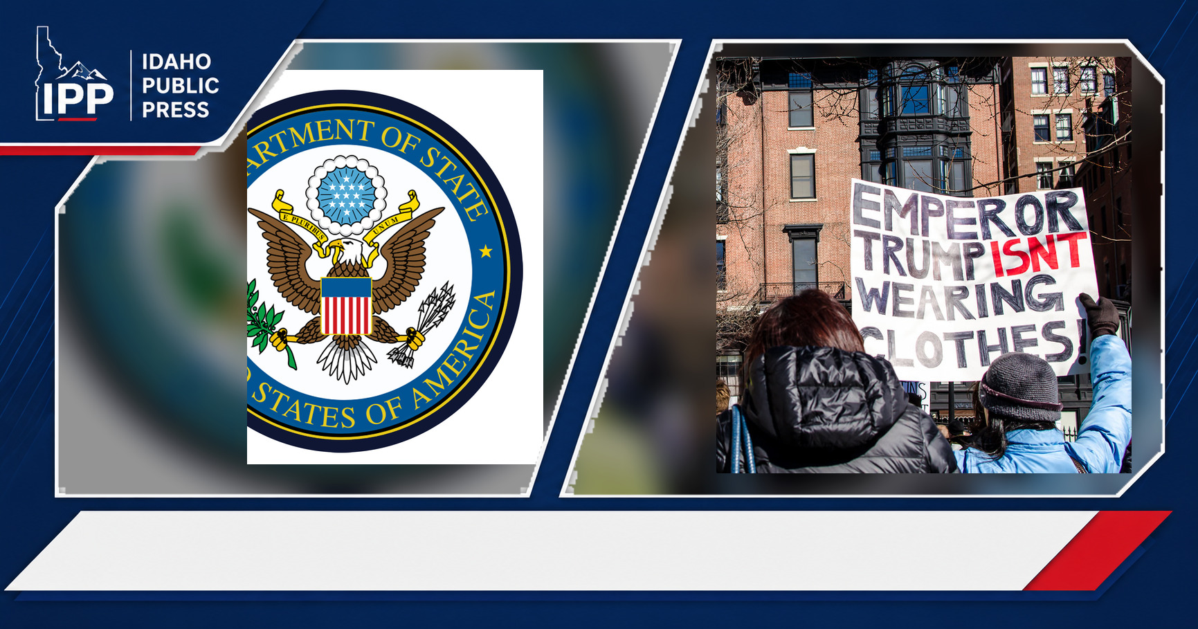 U.S. Department of State and Trump administration featured editorial graphic