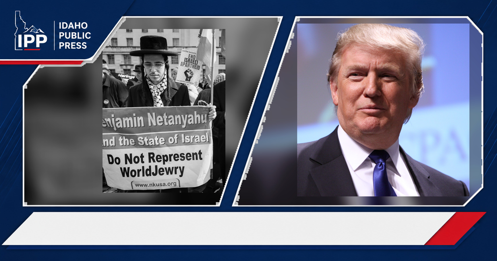 Benjamin Netanyahu and Donald Trump featured editorial graphic