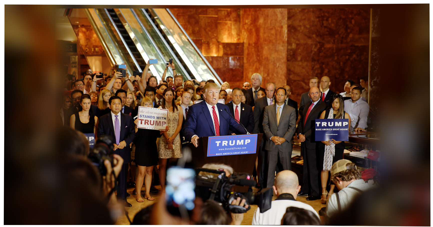 Donald Trump featured editorial graphic