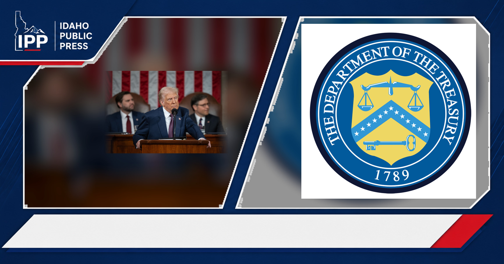 Trump and U.S. Department of the Treasury featured editorial graphic