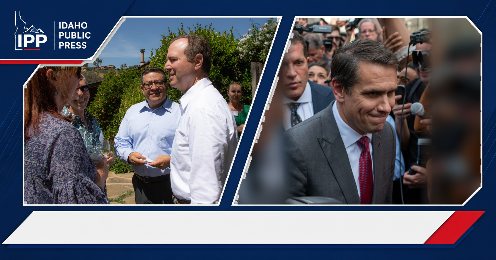 Adam Schiff and Todd Blanche featured editorial graphic