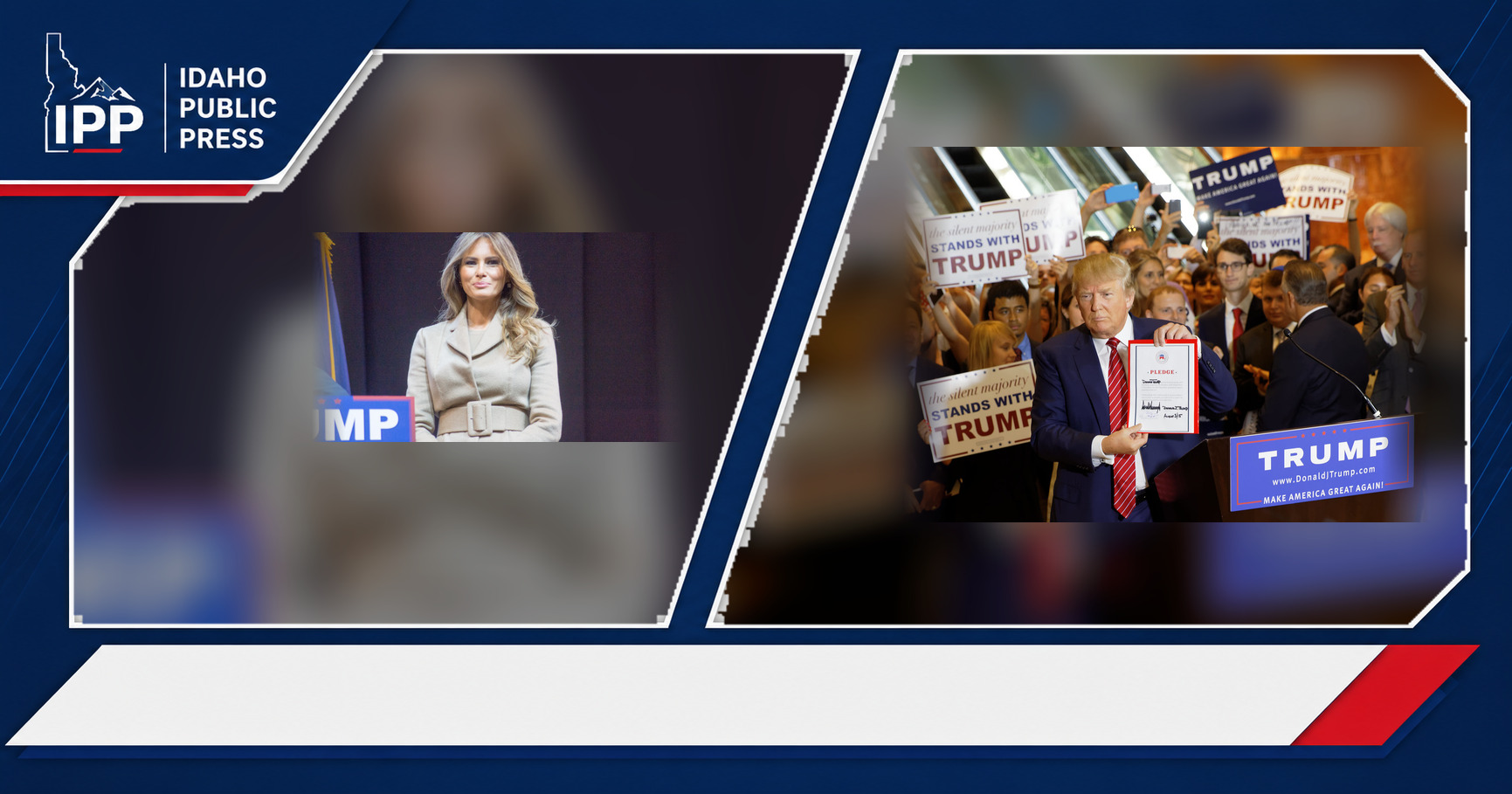 Melania Trump and Donald Trump featured editorial graphic