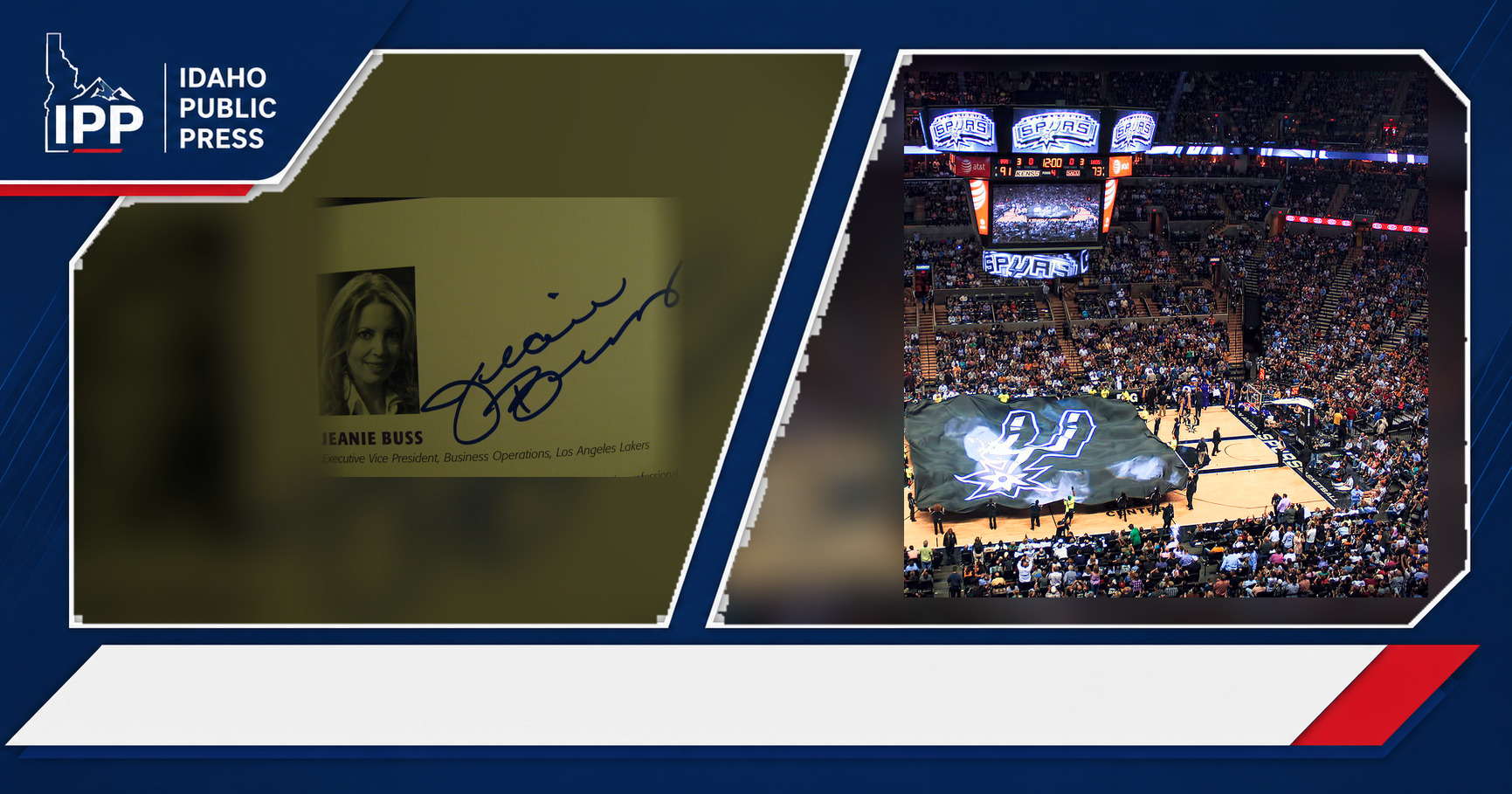 Jeanie Buss and Los Angeles Lakers featured editorial graphic