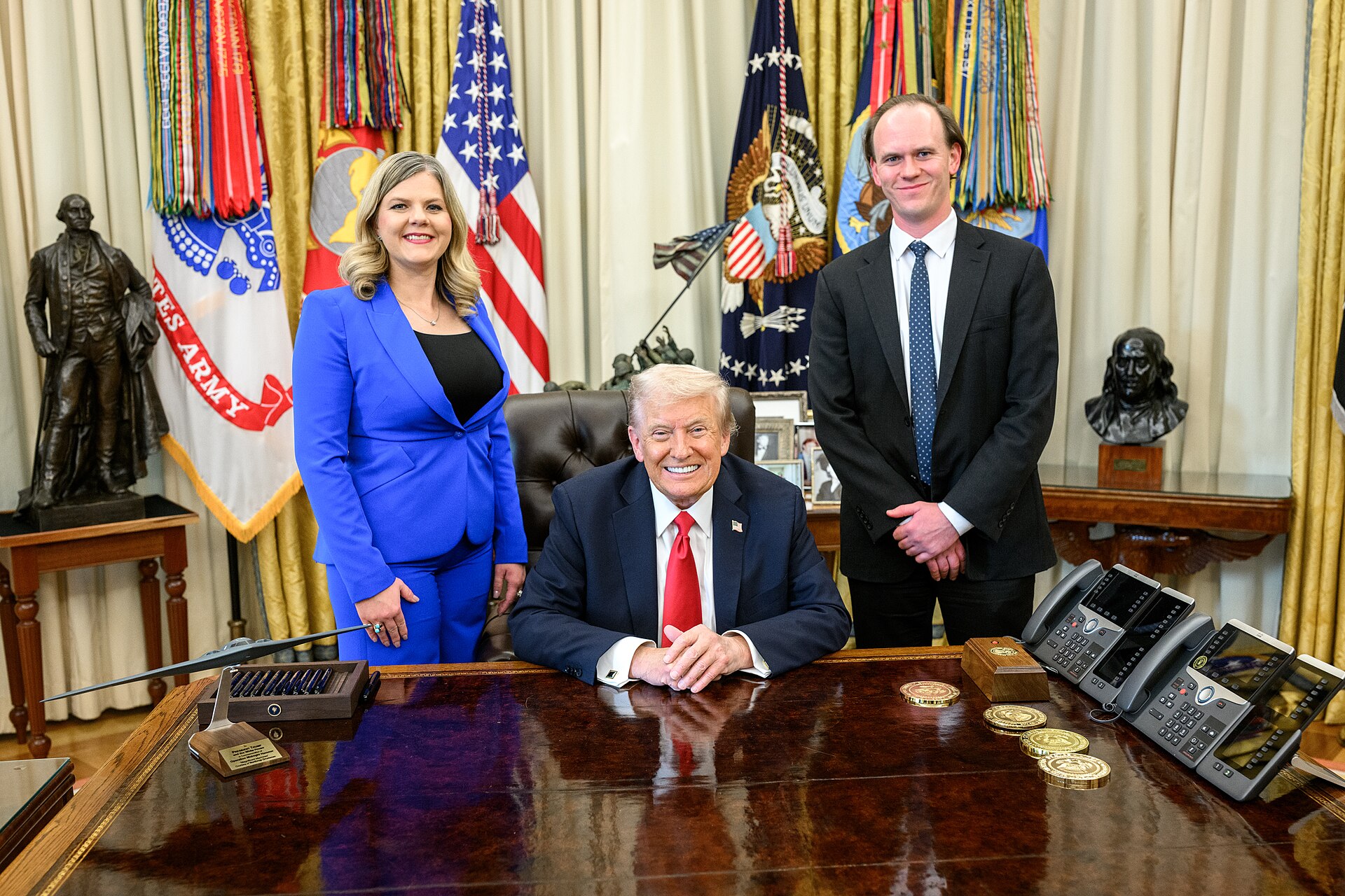 President Donald Trump delivers remarks regarding access to fertility drugs, Thursday, October 16, 2025, in the Oval Office (P20251016MR 1222)