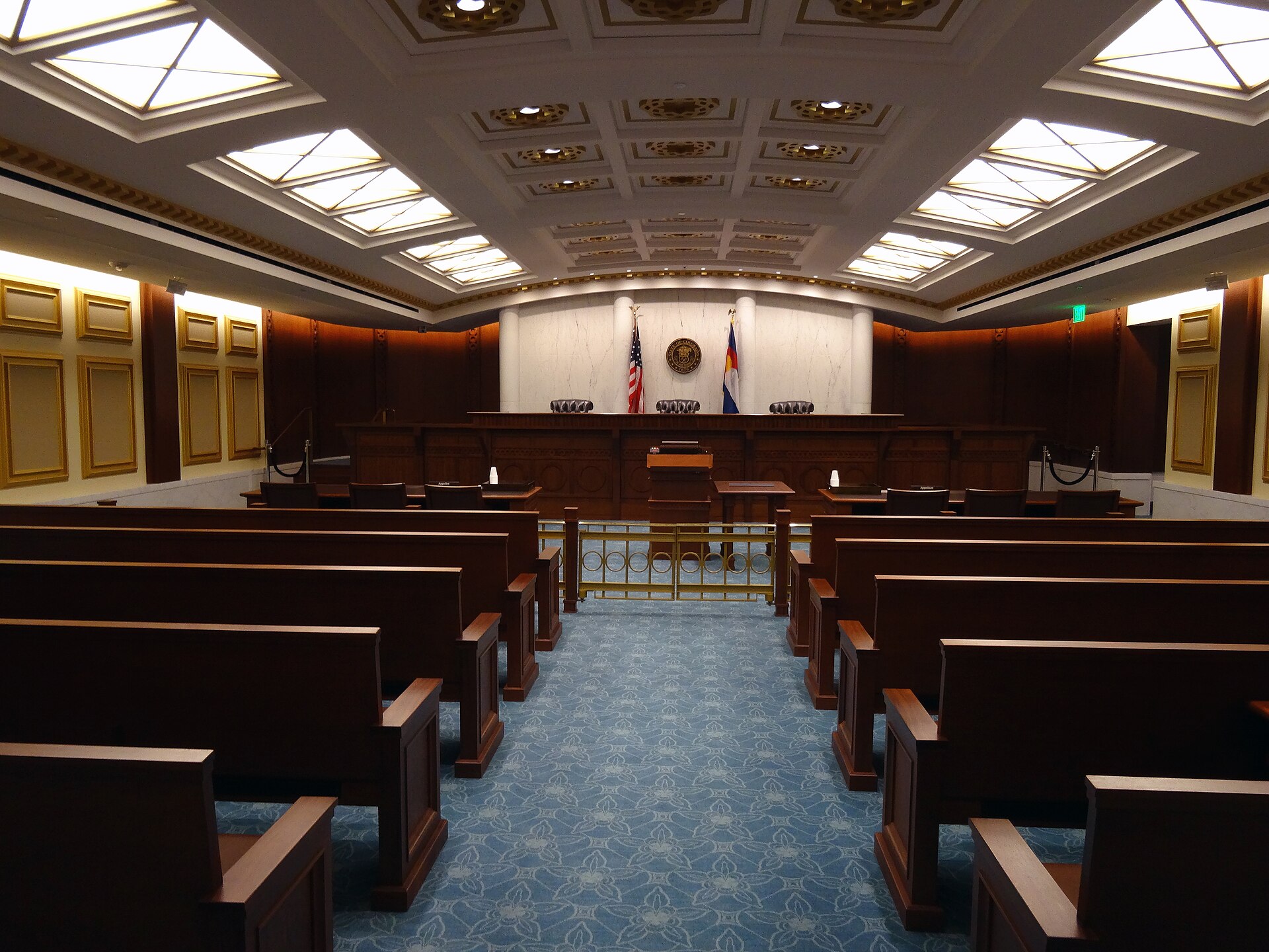 Courtroom setting