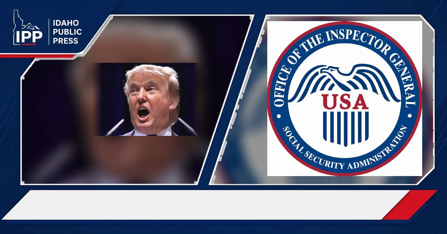 Donald Trump and Social Security Administration featured editorial graphic