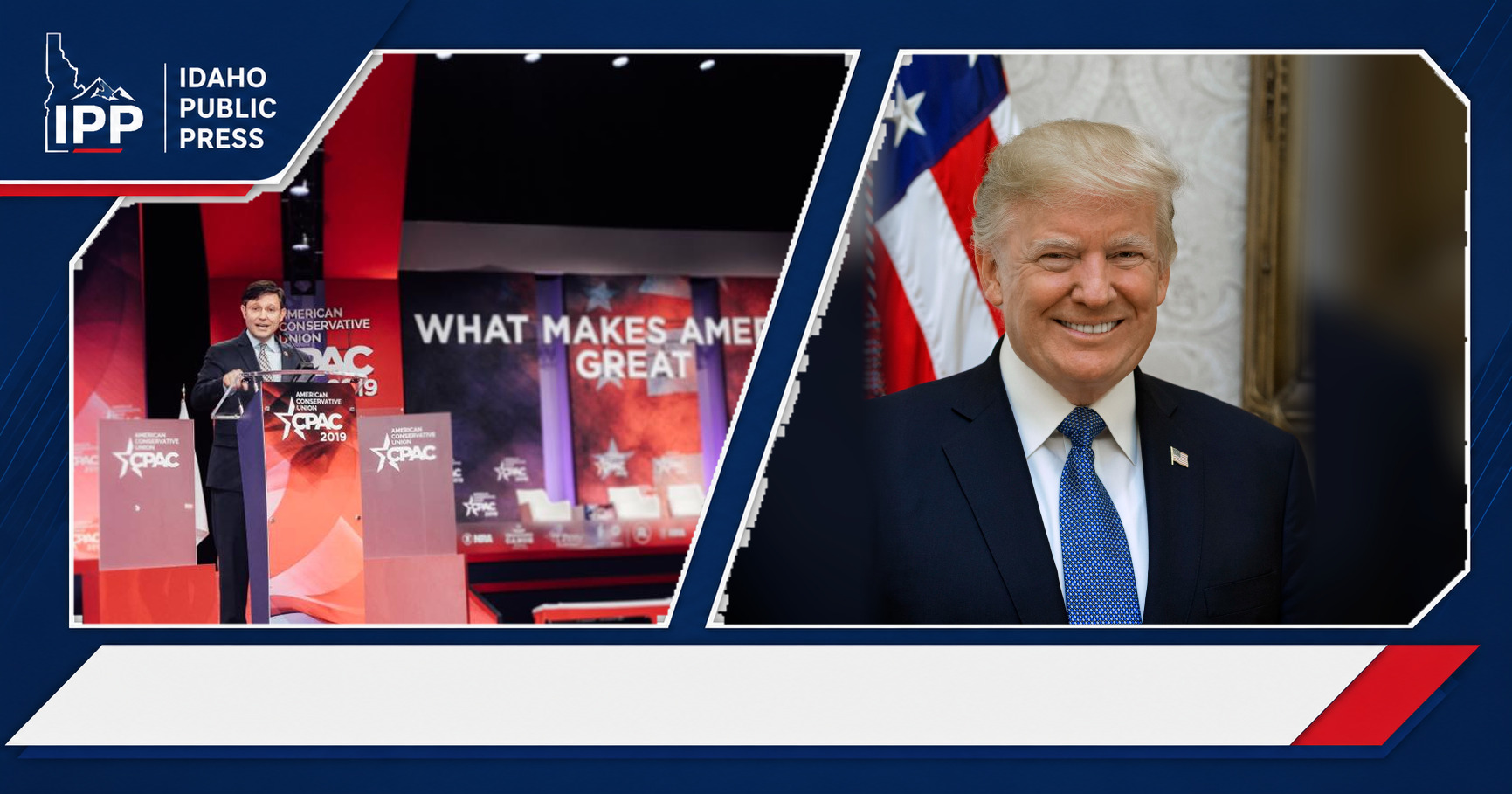 Mike Johnson and Donald Trump featured editorial graphic