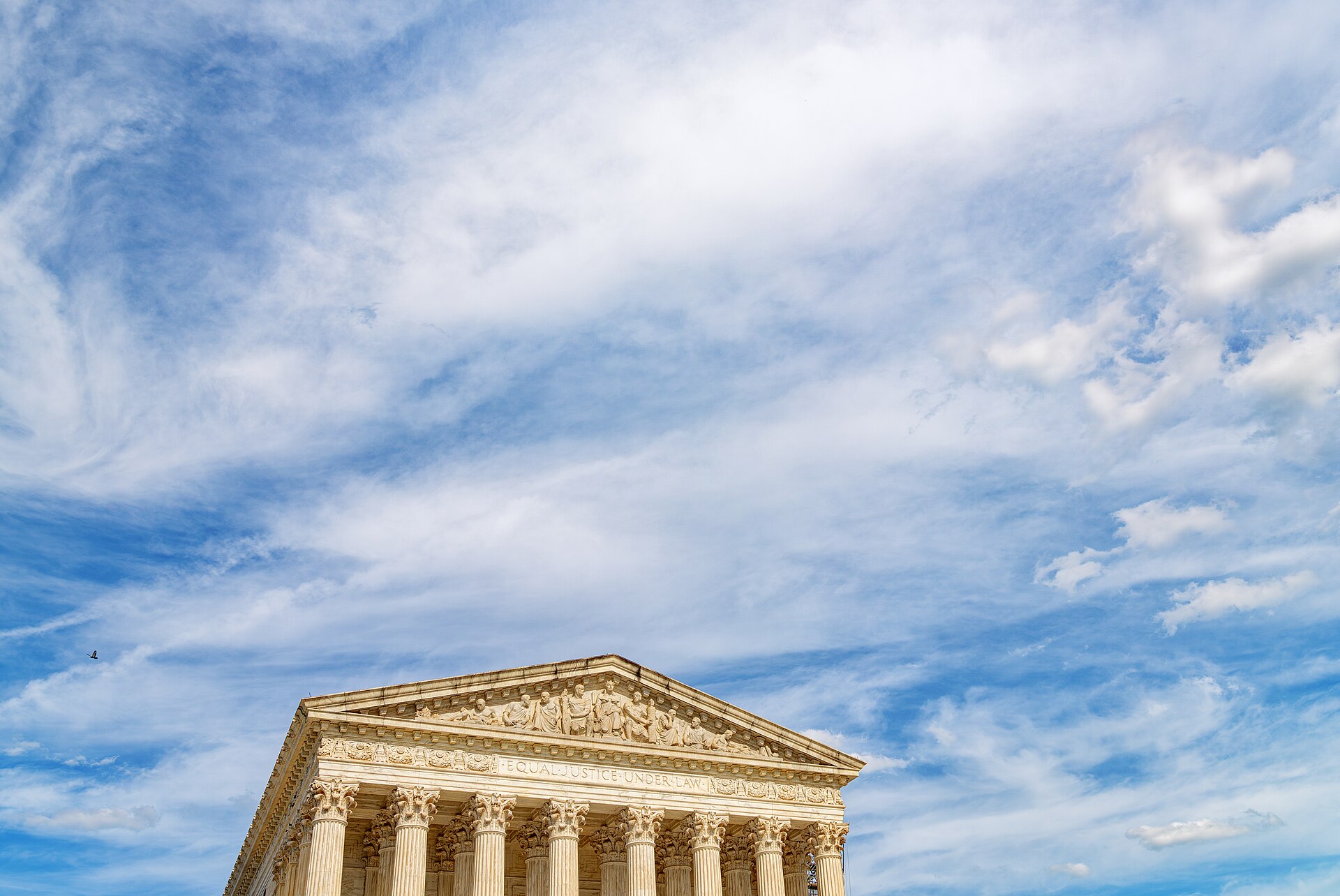 The Supreme Court of the United States (SCOTUS) in Washington DC Courthouse Building