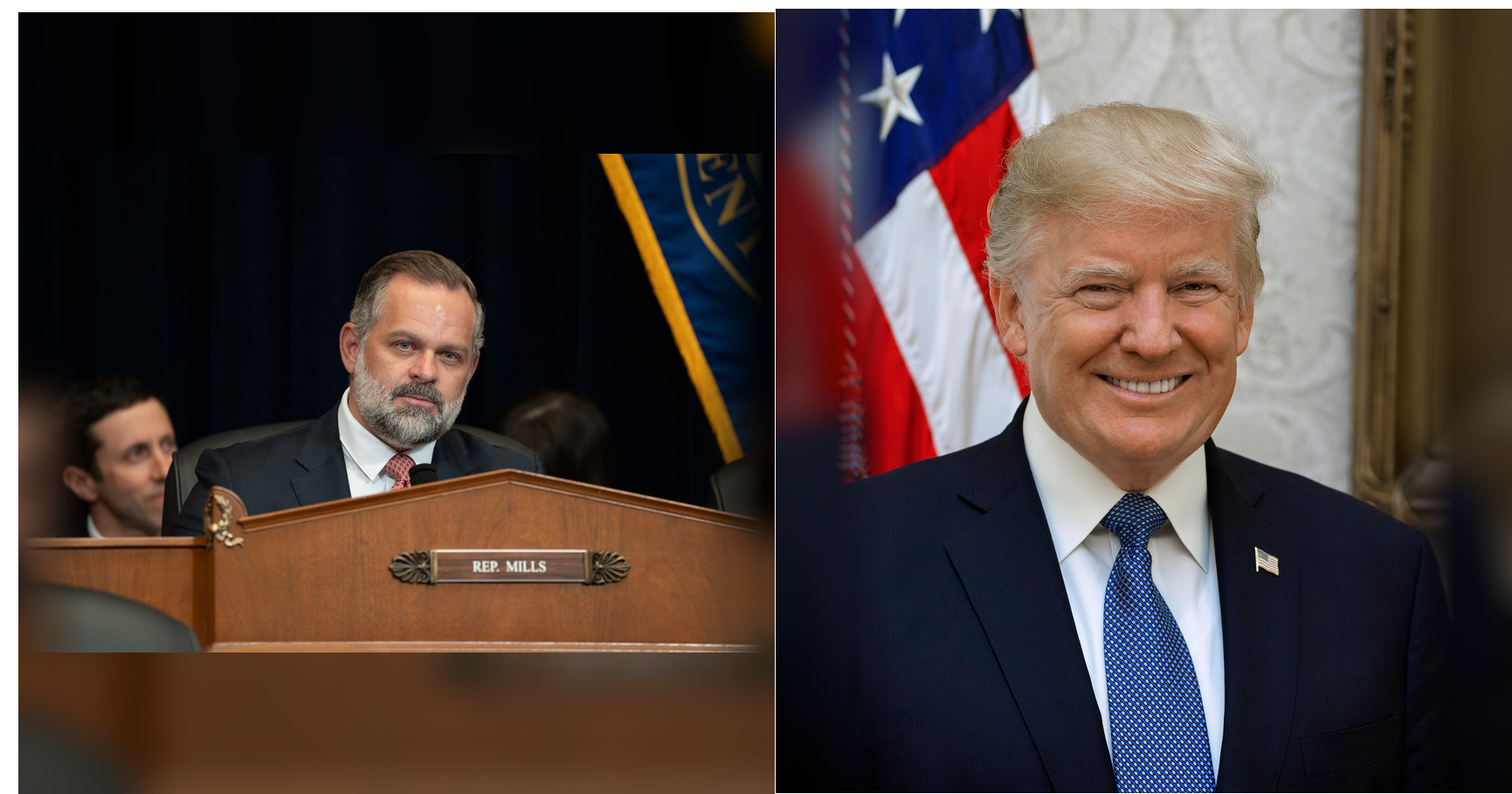 Cory Mills and Donald Trump featured editorial graphic