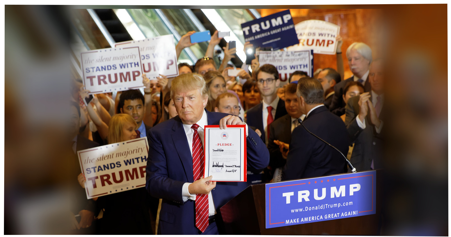 Donald Trump featured editorial graphic