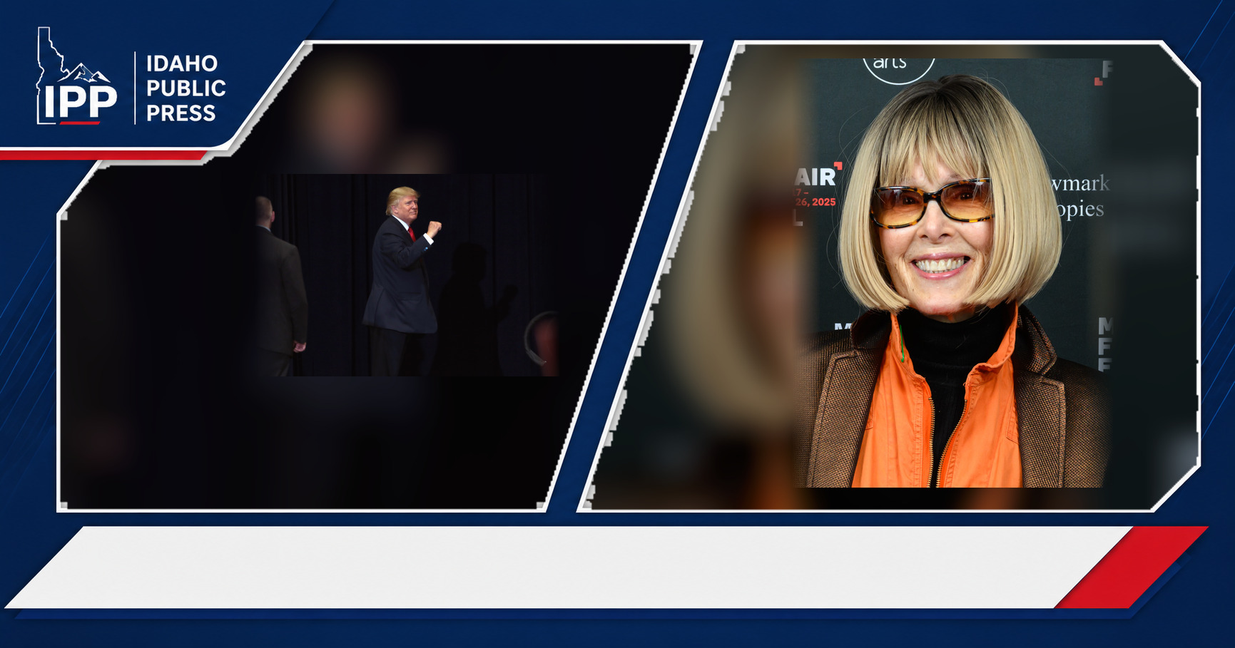 Donald Trump and E. Jean Carroll featured editorial graphic