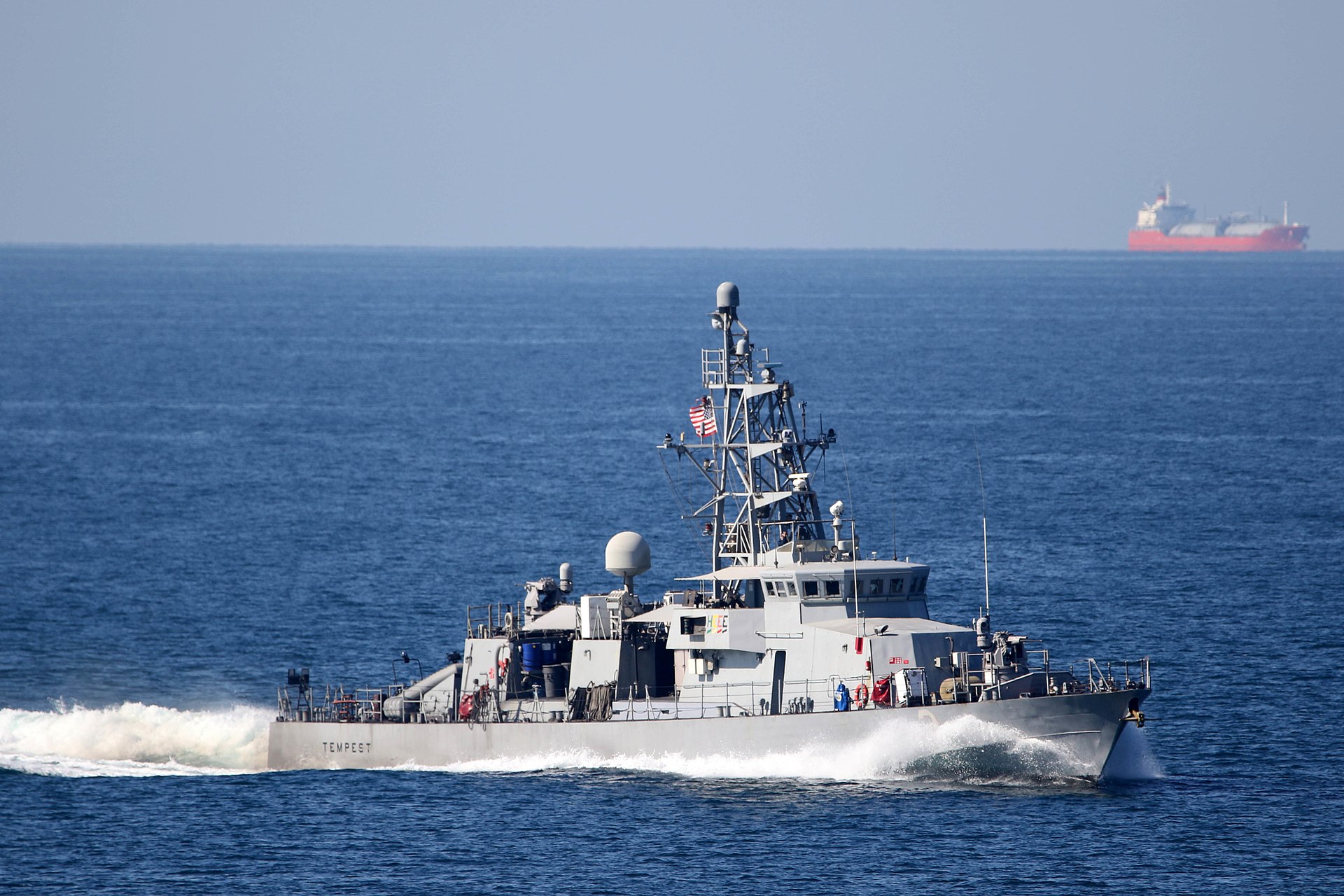 USS Tempest (PC 2) transits the Strait of Hormuz. (50679762106)