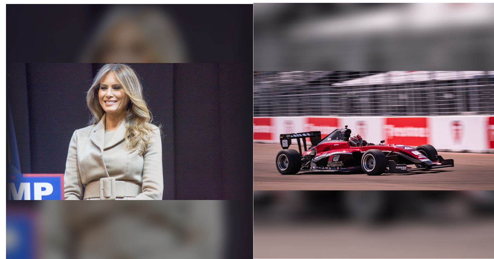 Melania Trump and IndyCar featured editorial graphic