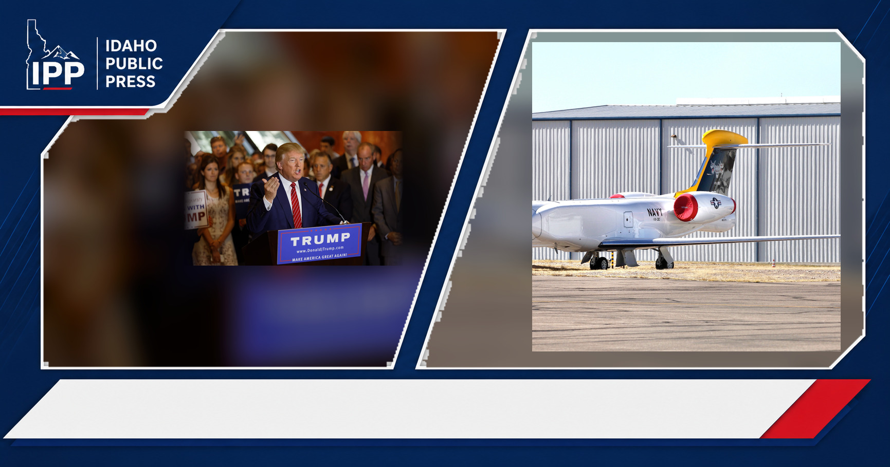 Donald Trump and United States Navy featured editorial graphic