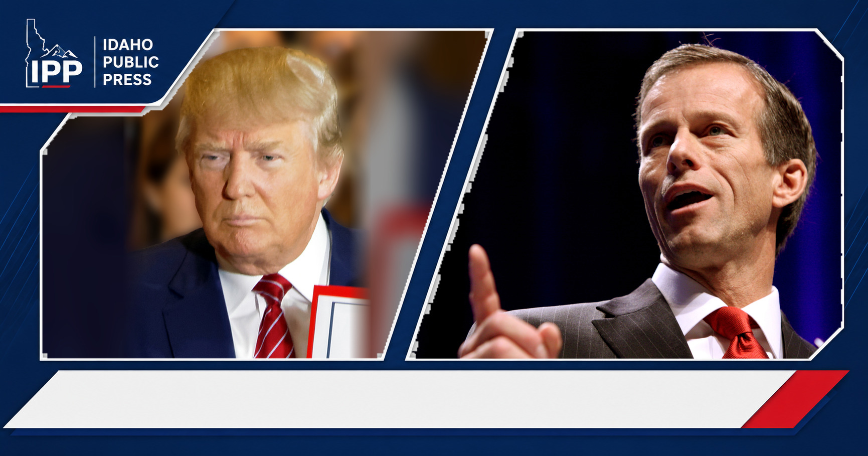 Donald Trump and John Thune featured editorial graphic