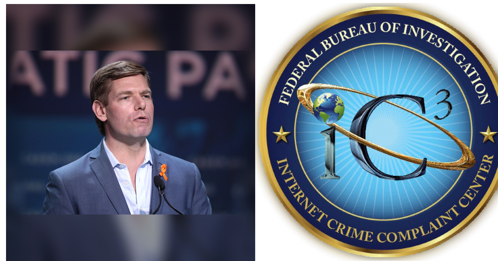 Eric Swalwell and Federal Bureau of Investigation featured editorial graphic