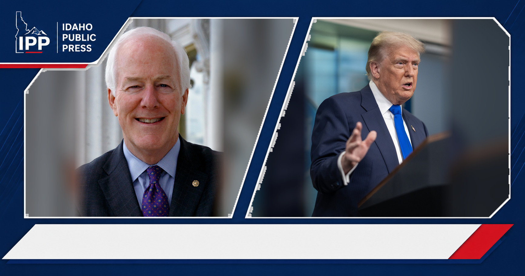 John Cornyn and Todd Blanche featured editorial graphic