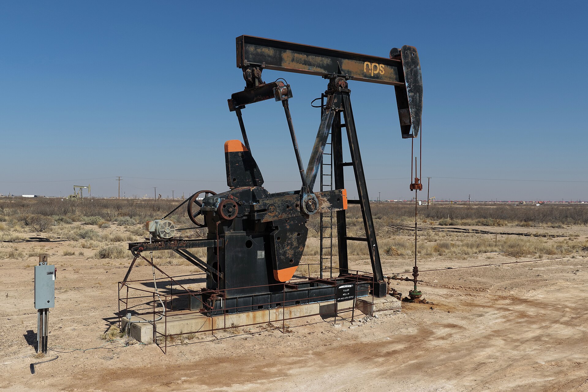 Oil pumpjack in the Permian Basin