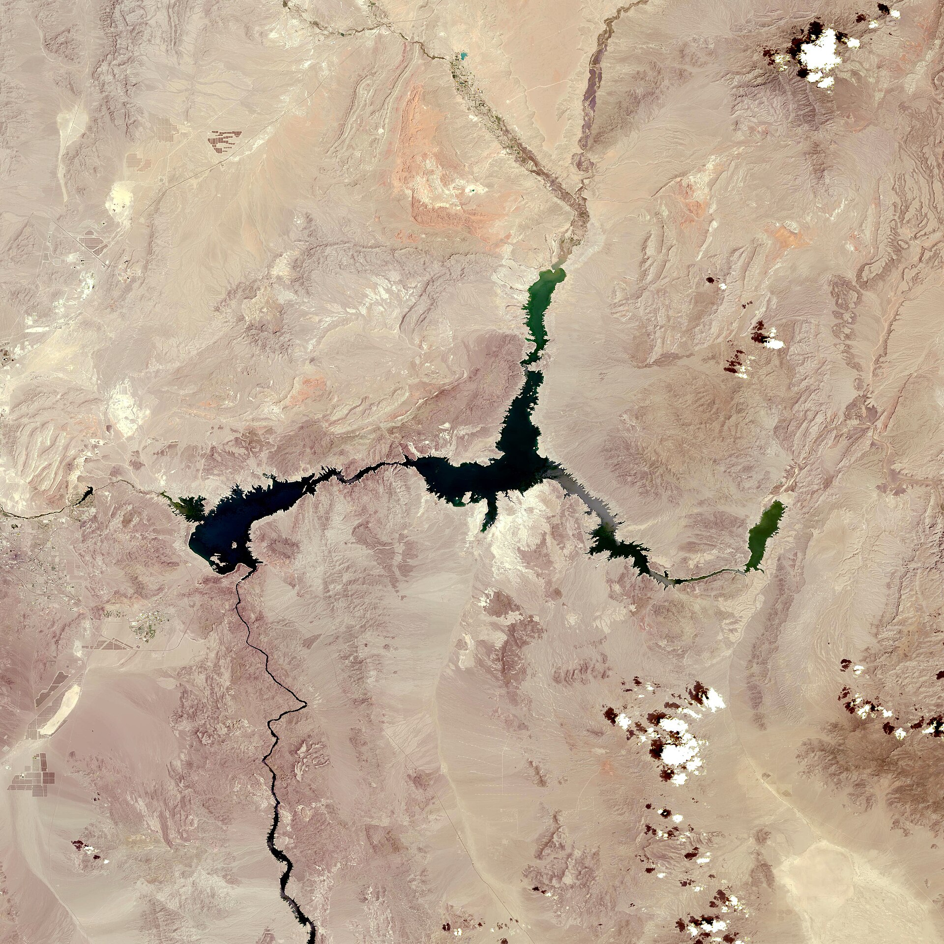Lake Mead in July 2022 by Landsat