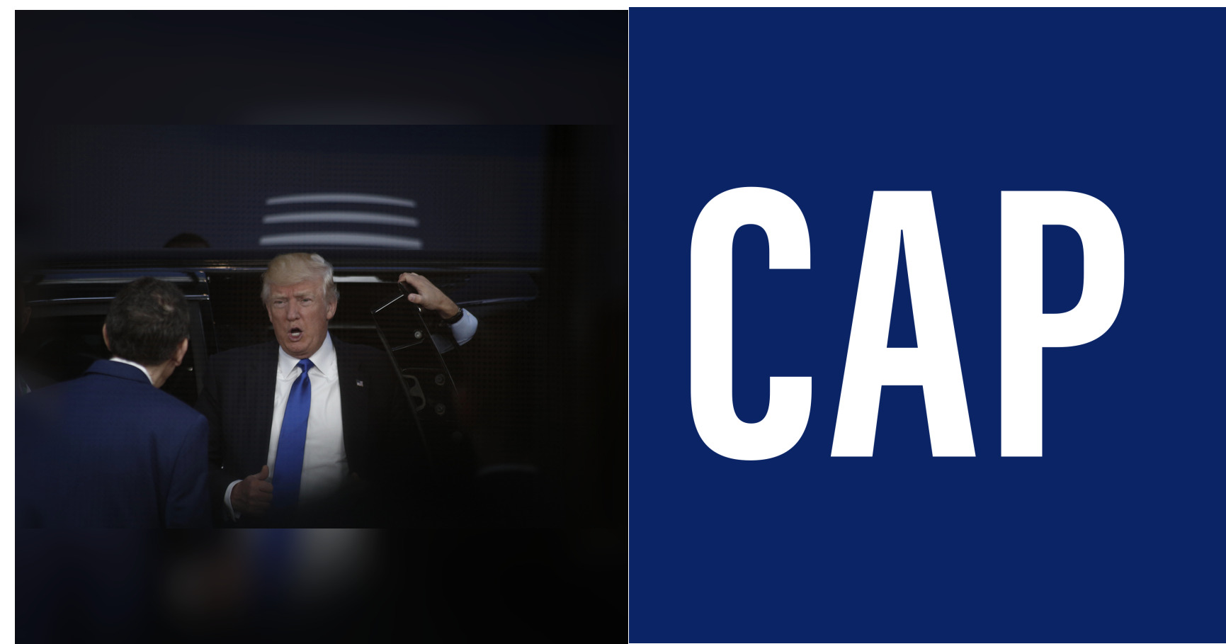 Donald Trump and Center for American Progress featured editorial graphic