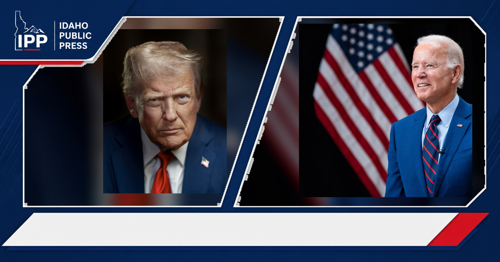 Donald Trump and Joe Biden featured editorial graphic