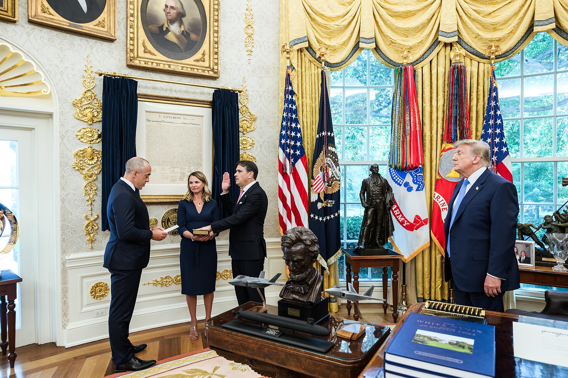 Swearing in ceremony for U.S. Attorney General Todd Blanche in the Oval Office, Monday, August 10, 2026 5