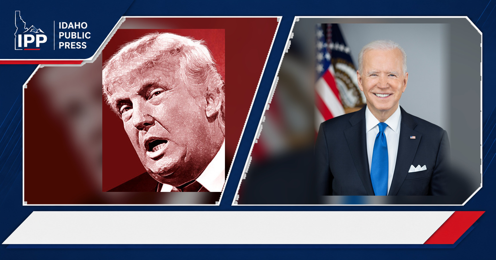 Donald Trump and Joe Biden featured editorial graphic