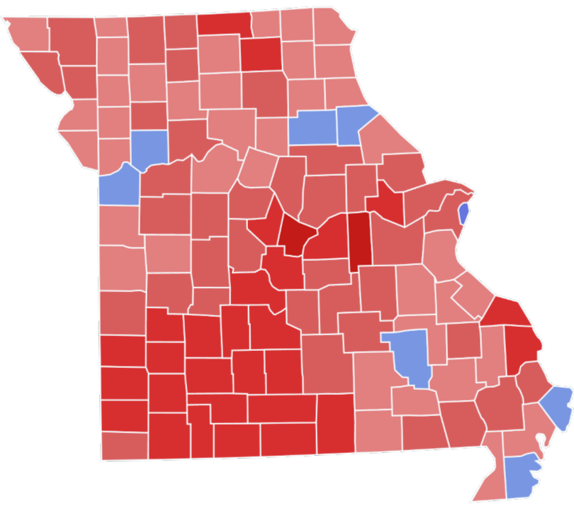 1988 Missouri Secretary of State Results by County