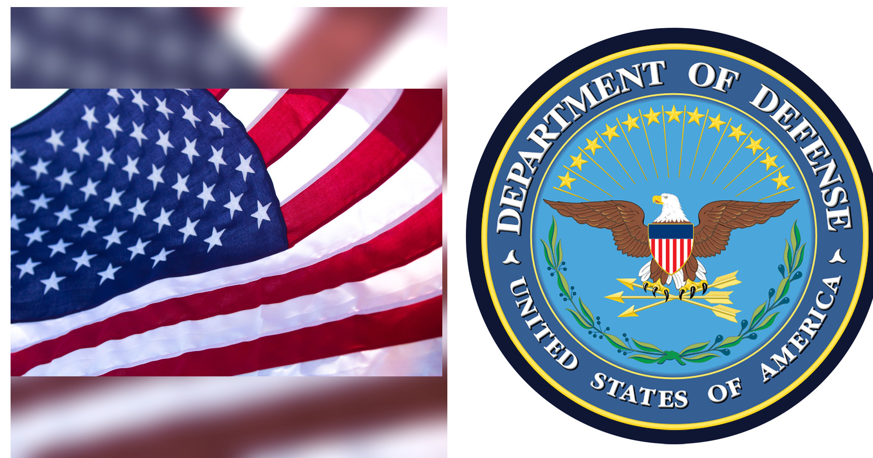 Stars and Stripes and U.S. Department of Defense featured editorial graphic