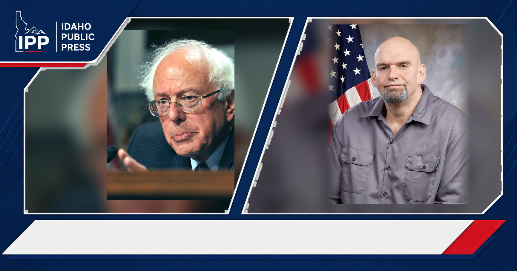 Bernie Sanders and John Fetterman featured editorial graphic