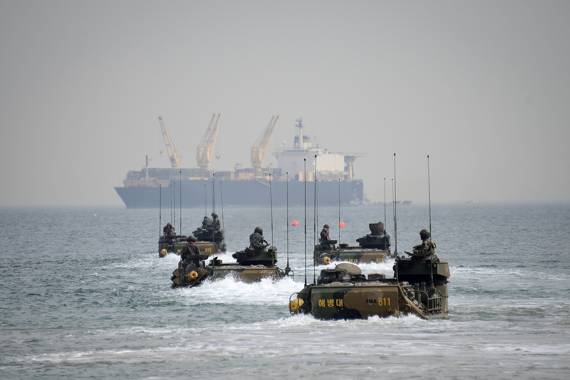 US, ROK forces off load equipment on peninsula 130416 M JG138 468
