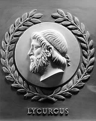 Lycurgus bas relief in the U.S. House of Representatives chamber
