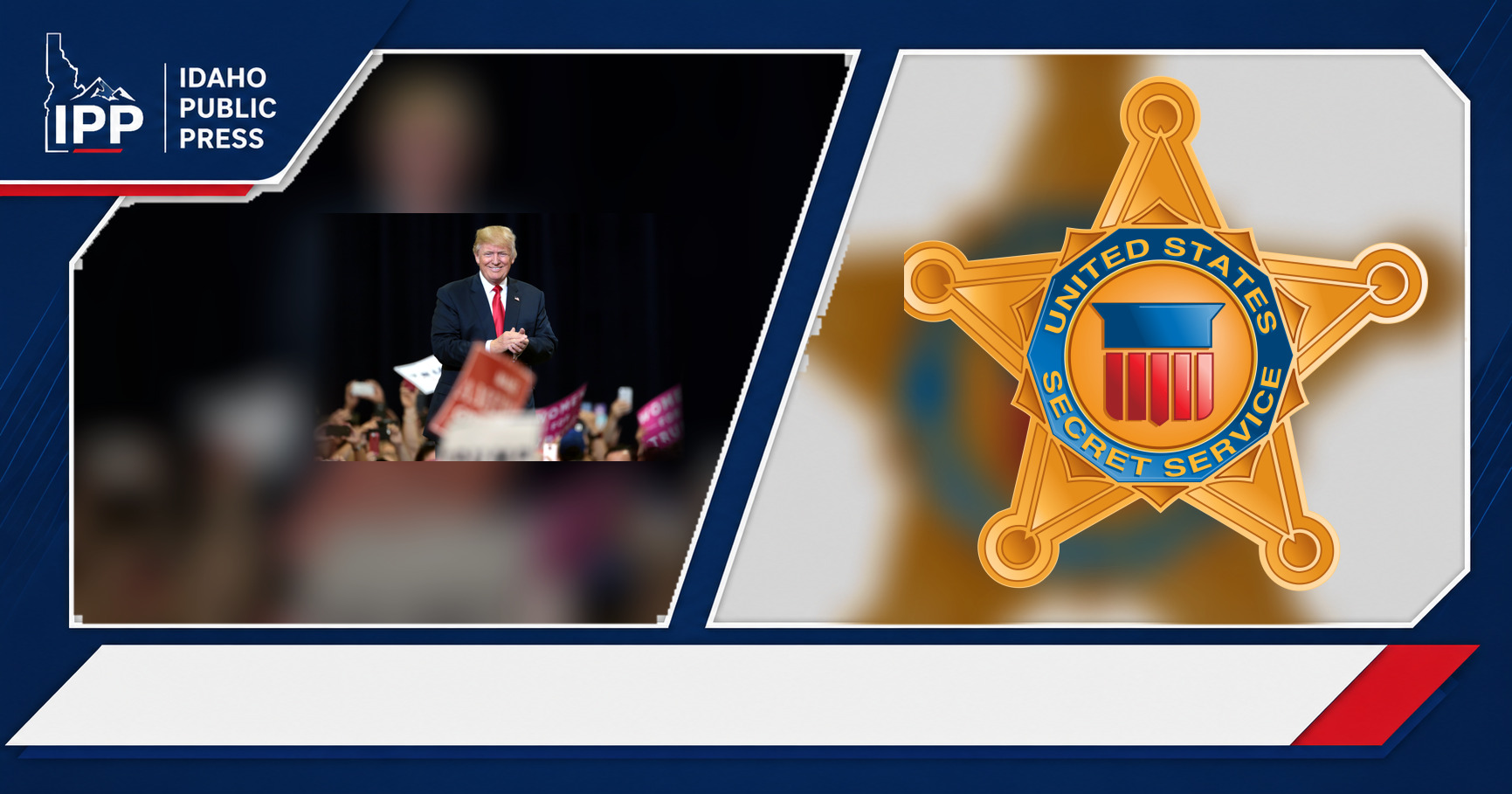 Donald Trump and United States Secret Service featured editorial graphic