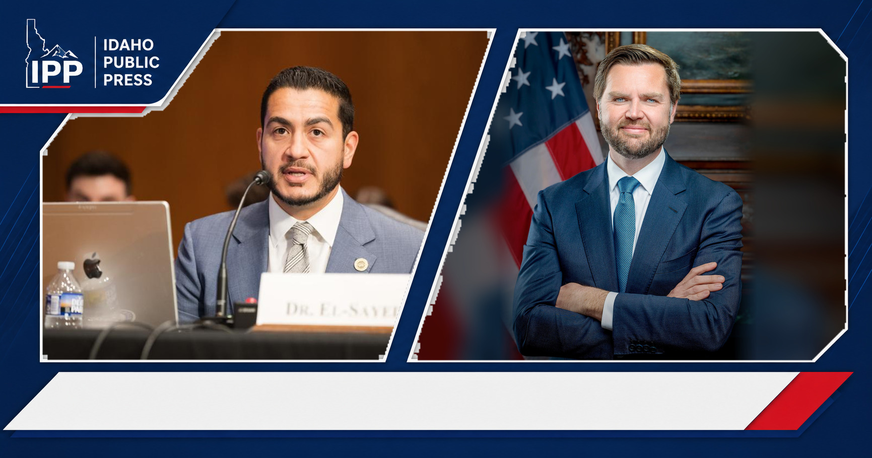 Abdul El-Sayed and JD Vance featured editorial graphic
