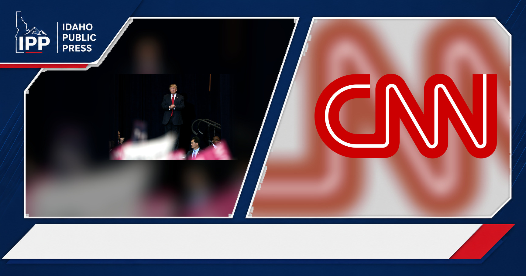Donald Trump and CNN featured editorial graphic