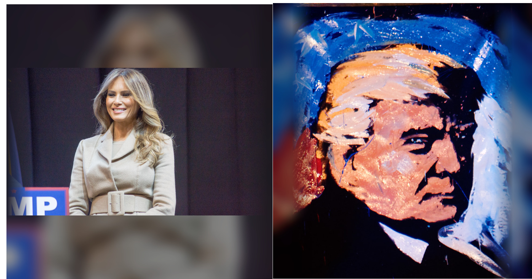 Melania Trump and Donald Trump featured editorial graphic