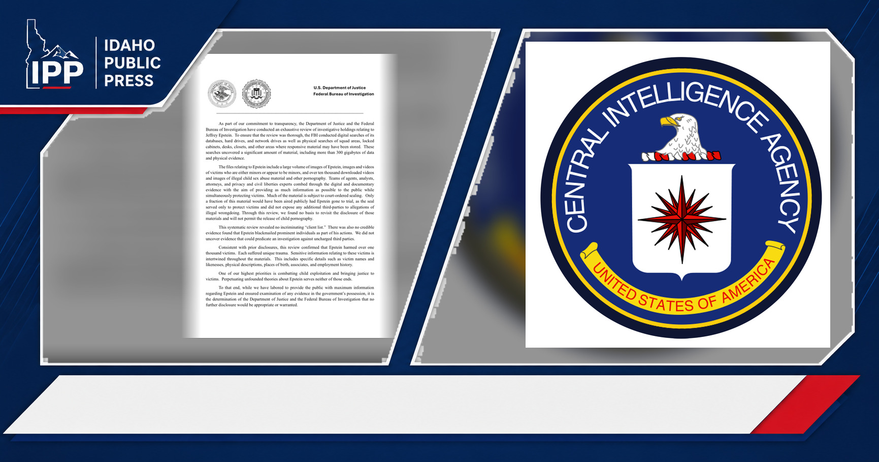 Jeffrey Epstein and Central Intelligence Agency featured editorial graphic