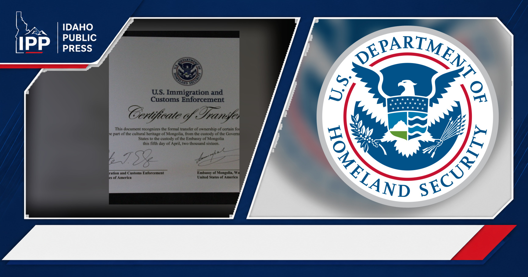U.S. Immigration and Customs Enforcement and U.S. Department of Homeland Security featured editorial graphic