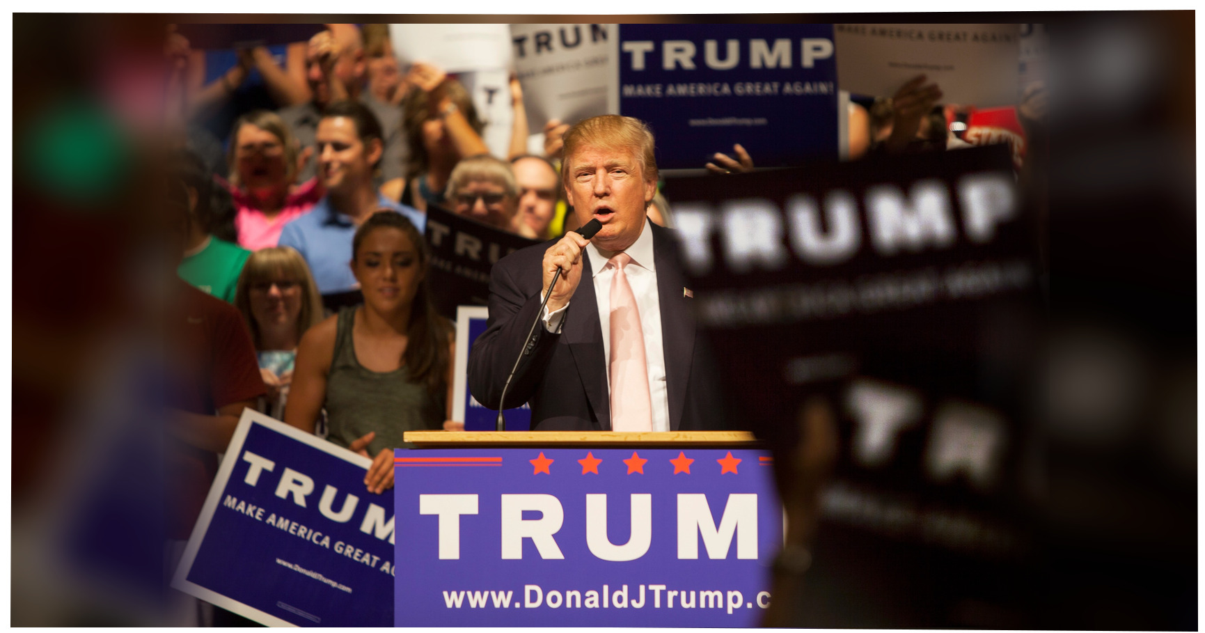 Donald Trump featured editorial graphic