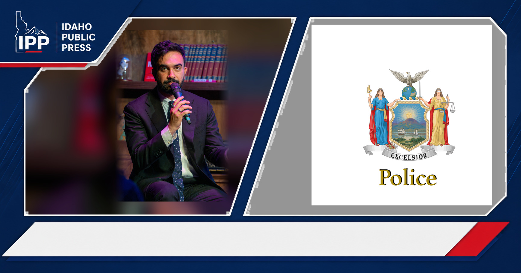 Zohran Mamdani and New York City Police Department featured editorial graphic