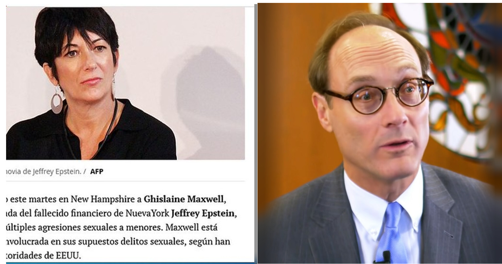 Ghislaine Maxwell and Paul A. Engelmayer featured editorial graphic