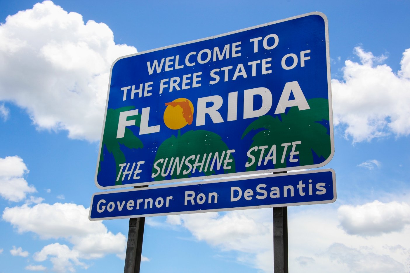 Florida state welcome sign